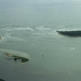 Aerial view, Noosa River mouth and Bar, Noosa Heads, 1 March 2004