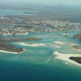 Aerial view, Noosa River mouth and Bar, Noosa Heads, 7 August 2007