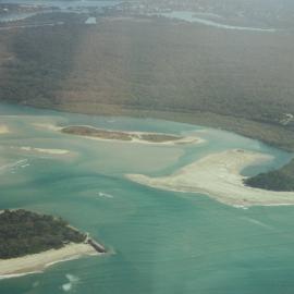 Aerial view, Noosa River mouth and Bar, Noosa Heads, 7 August 2007