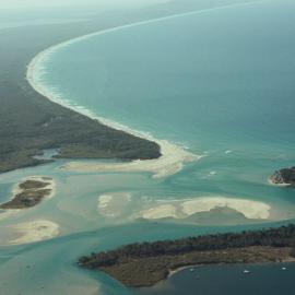 Aerial view, Noosa River mouth and Bar, Noosa Heads, 7 August 2007