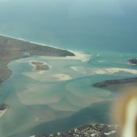 Aerial view, Noosa River mouth and Bar, Noosa Heads, 7 August 2007