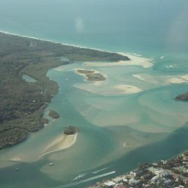 Aerial view, Noosa River mouth and Bar, Noosa Heads, 7 August 2007