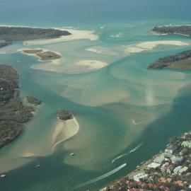 Aerial view, Noosa River mouth and Bar, Noosa Heads, 7 August 2007