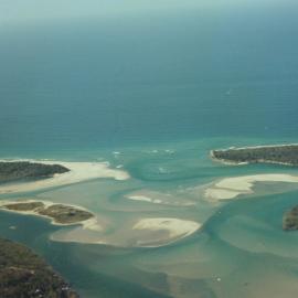 Aerial view, Noosa River mouth and Bar, Noosa Heads, 7 August 2007