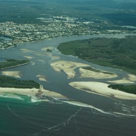 Aerial view, Noosa River mouth and Bar, Noosa Heads, 10 September 2007