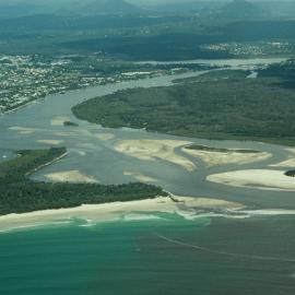 Aerial view, Noosa River mouth and Bar, Noosa Heads, 10 September 2007
