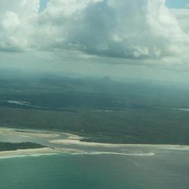 Aerial view, Noosa River mouth and Bar, Noosa Heads, 10 September 2007