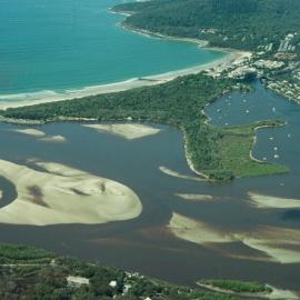 Aerial view, Noosa River mouth and Bar, Noosa Heads, 10 September 2007