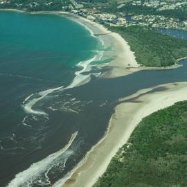 Aerial view, Noosa River mouth and Bar, Noosa Heads, 10 September 2007
