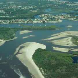 Aerial view, Noosa River mouth and Bar, Noosa Heads, 10 September 2007
