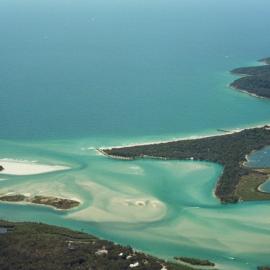 Aerial view, Noosa River mouth and Bar, Noosa Heads, 16 October 2007