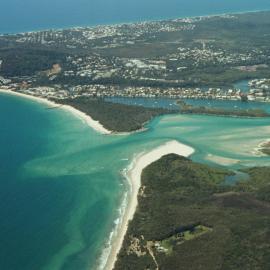 Aerial view, Noosa River mouth and Bar, Noosa Heads, 16 October 2007