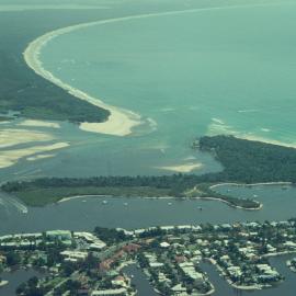 Aerial view, Noosa River mouth and Bar, Noosa Heads, 19 September 2007