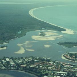 Aerial view, Noosa River mouth and Bar, Noosa Heads, 19 September 2007