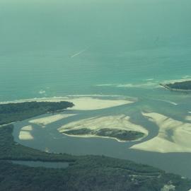 Aerial view, Noosa River mouth and Bar, Noosa Heads, 19 September 2007