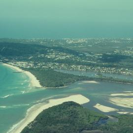 Aerial view, Noosa River mouth and Bar, Noosa Heads, 19 September 2007