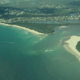 Aerial view, Noosa River mouth and Bar, Noosa Heads, 19 September 2007
