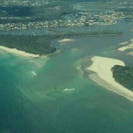 Aerial view, Noosa River mouth and Bar, Noosa Heads, 19 September 2007