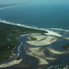 Aerial view, Noosa River mouth and Bar, Noosa Heads, 20 January 2008