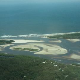 Aerial view, Noosa River mouth and Bar, Noosa Heads, 20 January 2008