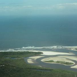 Aerial view, Noosa River mouth and Bar, Noosa Heads, 20 January 2008