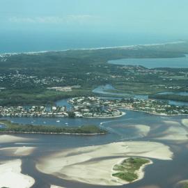 Aerial view, Noosa River mouth, Noosa Heads, 20 January 2008