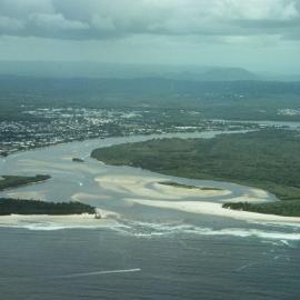 Aerial view, Noosa River mouth and Bar, Noosa Heads, 20 January 2008