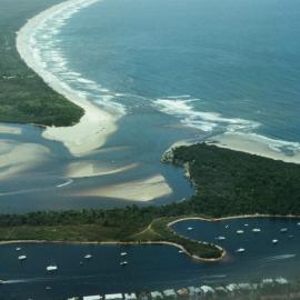 Aerial view, Noosa River mouth and Bar, Noosa Heads, 20 January 2008