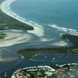 Aerial view, Noosa River mouth and Bar, Noosa Heads, 20 January 2008