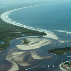 Aerial view, Noosa River mouth and Bar, Noosa Heads, 20 January 2008