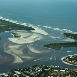 Aerial view, Noosa River mouth and Bar, Noosa Heads, 20 January 2008