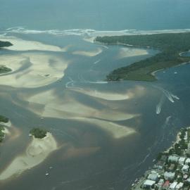 Aerial view, Noosa River mouth and Bar, Noosa Heads, 20 January 2008