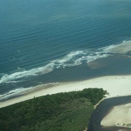 Aerial view, Noosa River mouth and Bar, Noosa Heads, 20 January 2008
