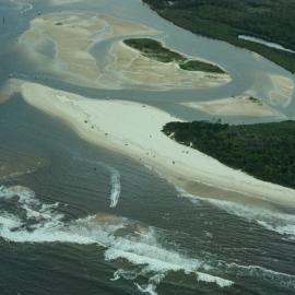 Aerial view, Noosa River mouth and Bar, Noosa Heads, 20 January 2008