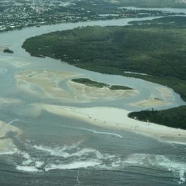 Aerial view, Noosa River mouth and Bar, Noosa Heads, 20 January 2008