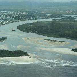 Aerial view, Noosa River mouth and Bar, Noosa Heads, 20 January 2008
