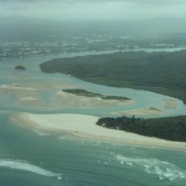 Aerial view, Noosa River mouth and Bar, Noosa Heads, 20 December 2007