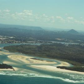 Aerial view, Noosa River mouth and Bar, Noosa Heads, 23 October 2007