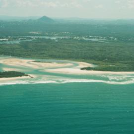 Aerial view, Noosa River mouth and Bar, Noosa Heads, 23 October 2007