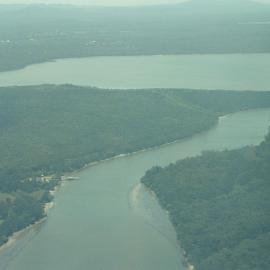 Aerial view, Noosa River into Lake Cootharaba, Tewantin, 23 October 2007