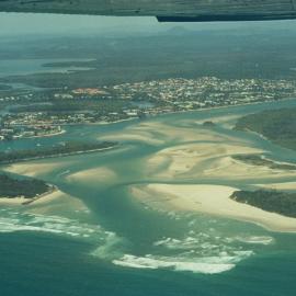 Aerial view, Noosa River mouth and Bar, Noosa Heads, 23 October 2007