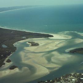 Aerial view, Noosa River mouth and Bar, Noosa Heads, 25 September 2007