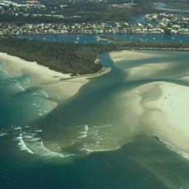 Aerial view, Noosa River mouth and Bar, Noosa Heads, 25 September 2007