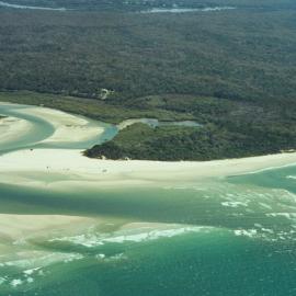 Aerial view, Noosa River mouth and Bar, Noosa Heads, 25 September 2007