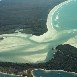 Aerial view, Noosa River mouth and Bar, Noosa Heads, 25 September 2007