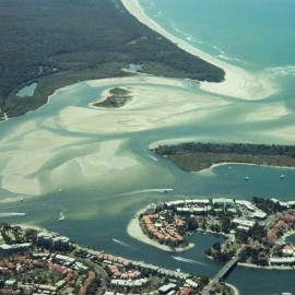 Aerial view, Noosa River mouth and Bar, Noosa Heads, 25 September 2007