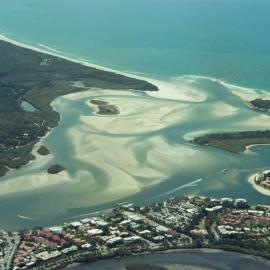 Aerial view, Noosa River mouth and Bar, Noosa Heads, 25 September 2007