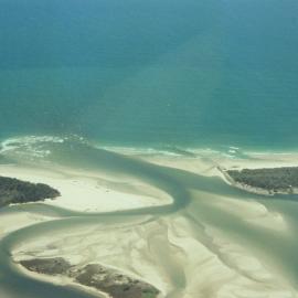Aerial view, Noosa River mouth and Bar, Noosa Heads, 25 September 2007