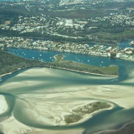 Aerial view, Noosa River mouth and Bar, Noosa Heads, 25 September 2007