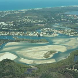 Aerial view, Noosa River mouth and Bar, Noosa Heads, 25 September 2007